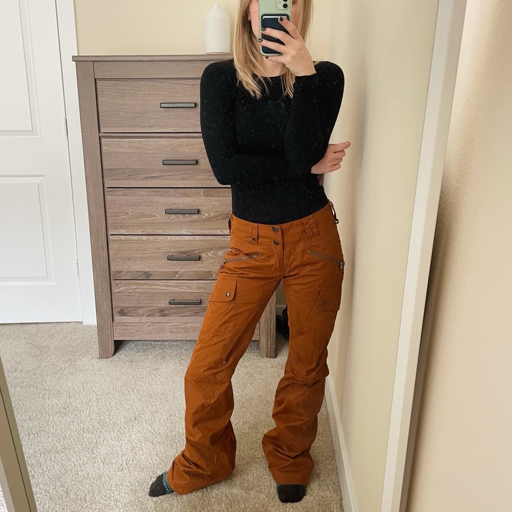 Burton snow pants caramel brown size xs